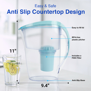 Carafe filtrante à eau <span class=keywords><strong>Bluetech</strong></span> avec 1 cartouche, double filtre à charbon actif, 2,2 L filtré/3,6 L - Product Image 4