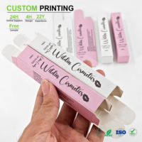 Kotak Kemasan Kertas Seni Karton Lip Gloss Logo Kustom  Set Hadiah Kosmetik Daur Ulang Serum Perawatan Kulit Sabun Batang Body Butter Lash