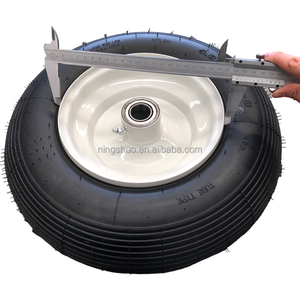 थोक 365x84mm <span class=keywords><strong>wheelbarrow</strong></span> प्रतिस्थापन टायर 350-8 हवा भरी inflatable पहिया 13 16 इंच वायवीय रबर पहिया - Product Image 3