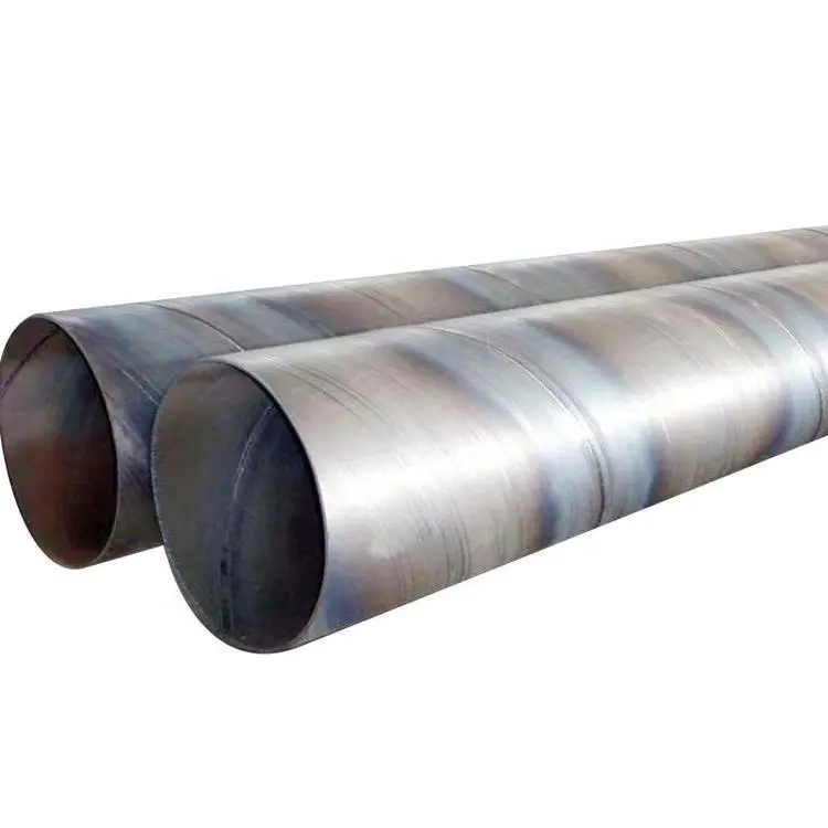 ASTM A106 A36 A53 Spiral Welded Pipe Black Mild Carbon Steel Tube SSAW API 5L CS ERW Welded Steel Pipe