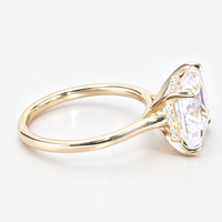 Bague de mariage classique en moissanite à quatre griffes 1CT 3CT 6CT en argent sterling S925 plaqué or