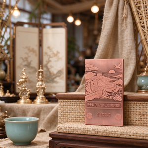 Barra de Cobre de Alta Pureza 999, 1 kg, Nuevo Diseño, Placa Rectangular con Grabado Láser, Arte Tradicional Coleccionable - Product Image 5
