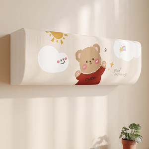 Funda de Aire Acondicionado con Diseño de Dibujos Animados, Elástica, Cubre Completamente, Antipolvo, de Seda de Leche, Universal, para Unidades Interiores de Pared, para Uso en Dormitorios - Product Image 5