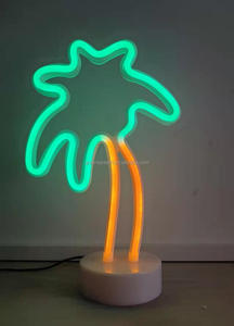 <span class=keywords><strong>Lampe</strong></span> de table au néon de petit format à piles AA avec base LED, signe décoratif au néon dinosaure, cactus, arc-en-ciel - Product Image 4