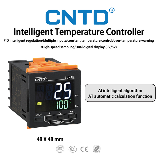 CNTD CLN4S 100-240VAC 50HZ 9999 (4 Digit) High-Speed Sampling Dual Digital Display Temperature Controller Electric ODM