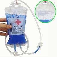 2022 décoration d'halloween sac de sang Double Tube boisson éclaboussures Vampire bouteille accessoires Cosplay fête Halloween accessoires