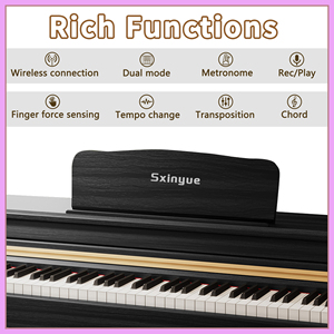 Digital Keyboard Electronic Piano Instruments Digital Piano 88 <b>Keys</b> Upright Piano Keyboard - Product Image 2