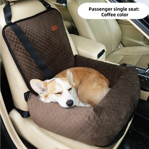 Siège de voyage pour chien de taille moyenne à grande, lit surélevé en coton pour chien, siège baquet avec motif uni pour les propriétaires d'animaux - Product Image 5