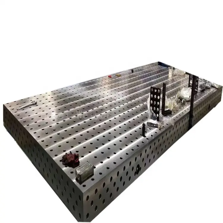 鋳鉄機械ベッド鋳造調整可能な溶接ポジショナーテーブル3D溶接プラットフォーム