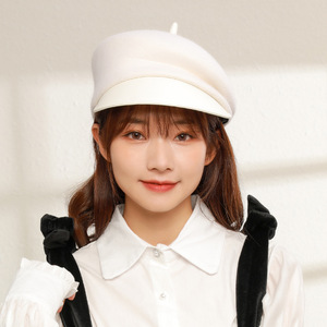 Berretto di lana invernale alla moda Casual alla moda cappello da pittore stile coreano Unisex ricamato a mano digitale stampato - Product Image 3