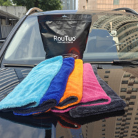 Serviette de séchage de luxe pour voiture, en microfibre épaisse ultra douce, chiffon de déshydratation, entretien automobile premium, serviette de lavage de voiture