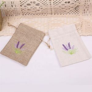 Repeatable Linen Embroidery Canvas Bags Lavender Storage <b>Drawstring</b> Pocket Jewelry <b>Pouch</b> Sack - Product Image 5