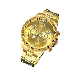 Montre à quartz pour homme Geneva Cross-border Explosions, avec verre anti-lumière bleue écologique, bracelet en alliage, aiguilles, style affaires et loisirs, trois cadrans - Product Image 5
