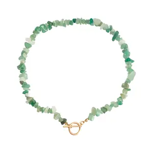 Wholesale Gemstone Raw Stone Women Choker Necklace Crystal Fine Jewelry Women's Boho Gift