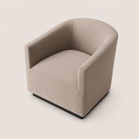 Fauteuil club en velours rembourré, siège de salon individuel avec coussin épais et dossier incurvé, mobilier de salon pour la maison