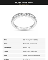 Anillo Vintage de Plata de Ley 925 con Moissanita Mo Sang, Peso Total 2G, Oro Blanco/Rosa, Código de Belleza Diario