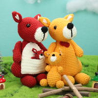 Vente chaude Crochet Jouets À La Main Tricoté En Peluche En Peluche Fil Crochet Animaux Jouets Crochet Kit pour Débutants