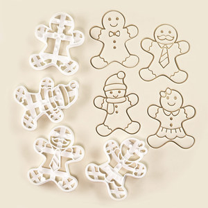 Moule à pâtisserie de Noël en forme d'homme en pain d'épices - Matériau PP réutilisable non toxique pour la découpe de fondant et de biscuits - Product Image 3