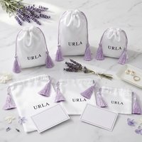Sac à poussière en satin lisse avec logo Organisateurs pour sac cadeau en soie textile