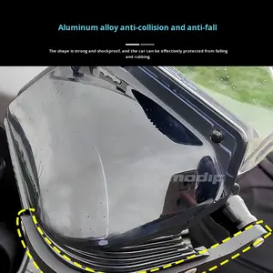 Protector de Manos para Scooter, Extensión a Prueba de <span class=keywords><strong>Viento</strong></span> para Protección Contra el <span class=keywords><strong>Viento</strong></span>, el Sol y <span class=keywords><strong>la</strong></span> Lluvia para Haojue Suzuki AFR125uy, Modelo de Modificación Universal - Product Image 2