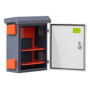 Gabinete de caja eléctrica de telecomunicaciones montado en poste de acero inoxidable OEM personalizado al aire libre NEMA4 400X300X200MM - Product Image 5