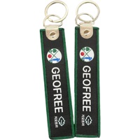Porte-clés personnalisé en tissu tissé avec logo, porte-clés par sublimation, porte-clés brodé anime