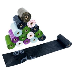 ถุงเก็บอุจจาระสุนัขแบบใช้แล้วทิ้ง ผลิตตามสั่ง ขายส่ง เป็นมิตรกับสิ่งแวดล้อม ทำจากพลาสติก มีหูหิ้ว กลิ่นหอม - Product Image 1