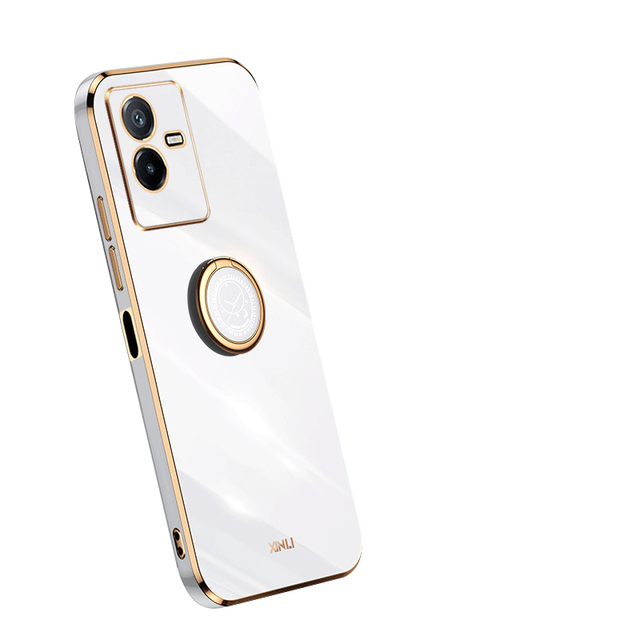 For VIVO T2X 2 in 1 2022 Fashion TPU Mobile Phone Covers Latest Kickstand Electroplated Phone Case Cover Bulk