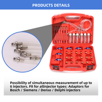 Kit de Prueba de Medidor de Flujo de Inyector Diesel, Adaptador de Riel Común de 6 Cilindros, Juego de Probador de Combustible, Herramienta Analizadora de Motor Automotriz