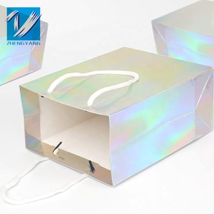 Wholesale Custom <strong>Printed</strong> Art <strong>Paper</strong> Recyclable Luxury Gift <strong>Bags</strong> for Garment &amp; Socks Shopping Packaging <strong>with</strong> Hand Length Handle - Product Image 4