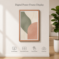Marco Digital para Pósteres con Pantalla Táctil 2KHD, Pantalla Dividida Inteligente, Sincronización en la Nube, Marco Digital para Fotos y Arte, Montado en la Pared, para Decoración del Hogar
