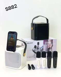 ลำโพงคาราโอเกะพกพา 3000mAh สำหรับ<span class=keywords><strong>เครื่อง</strong></span>เล่น MP3 5.4 นิ้ว พร้อมซับวูฟเฟอร์ ช่องต่อ USB/AUX ไมโครโฟน 2 ตัว สำหรับงานปาร์ตี้ครอบครัวกลางแจ้ง - Product Image 4