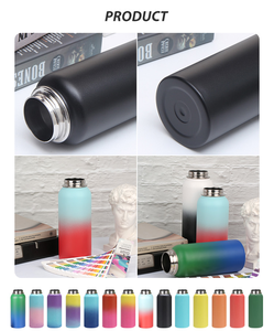 Đi xe đạp đi bộ đường dài tuyệt vời! 32oz nước bằng thép không gỉ chai đôi tường rộng miệng rơm thể thao căng tin thiết kế mới kích thước lớn 2L - Product Image 2