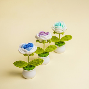 Arreglo Floral Decorativo de Rosas de 14 cm, Hecho a Mano, de Plástico, Independiente, Regalo de Graduación, Decoración de Interiores - Product Image 3