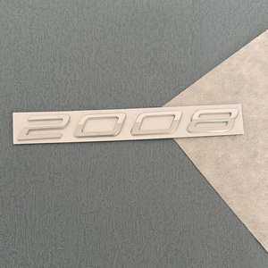 Nouveau 2025 <span class=keywords><strong>Peugeot</strong></span> 208 <span class=keywords><strong>308</strong></span> 508 3008 2008 5008 Autocollant 3D de luxe en plastique ABS pour coffre de voiture, emblème et accessoires - Product Image 4