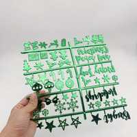 Nouvelles couleurs vert et rouge, lettres de Noël pour tableau à lettres en feutre interchangeable