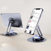 Support de téléphone portable pliable MagSafe, support magnétique en aluminium robuste pour bureau