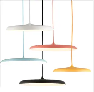 Современный скандинавский простой светодиодный подвесной светильник, датский металлический подвесной светильник в виде летающей тарелки, лампы для столовой