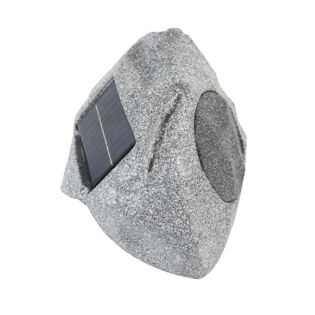 T Customization Outdoor Waterproof Stereo Wireless Bluetooth Stone Solar Powered Rock Speaker for Garden and Park