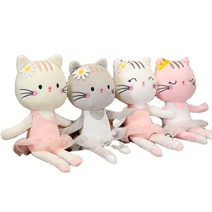 Songshan Jouets Personnalisé Kwaii 35cm Chats Peluches Mignon Chiffon Poupée Chaton Anime Enfants Enfants Cadeaux Animal En Peluche Ballet Chat En Peluche Jouet - Product Image 1