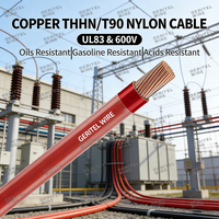 Kabel Tembaga Murni Berkualitas Tinggi 600V 1/0 2/0 3/0 4/0 THHN/THWN untuk Bangunan dengan Isolasi PVC untuk Pemanas