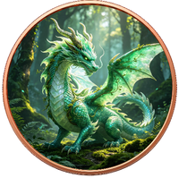Pièce de monnaie en cuivre pur 999 de 1 oz et 5 oz, Série Western Big Little Dragons, Double face, Relief 3D, Couleurs UV, Effet Proof-like, Artisanat métallique