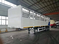 Semi-remorque à clôture amovible 3/4/5 essieux de fabrication chinoise pour le transport d'animaux et de céréales