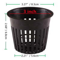 Pot en filet plastique écologique de 3 pouces pour système hydroponique, utilisation domestique et jardinage, culture de légumes