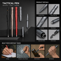 Couteau à outils multifonction en Aluminium pour avion, stylo à bille tactique d'auto-défense avec lampe de poche Led