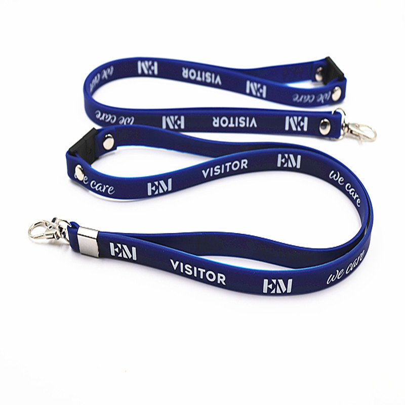ID Card Certificate Accessories Multi-colors Eco-Friendly Durable Silicone Lanyard Hospital Promotion/Different Department SAS Image 3