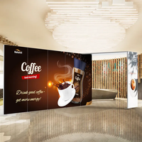 Stand d'exposition portable en tissu JC, sans outils ni serrures, installation rapide, pour salon professionnel, stand alimentaire, mur d'exposition flexible