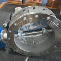 Vanne papillon à disques concentriques avec siège en EPDM ductile pour conduites industrielles de gaz, eau et huile