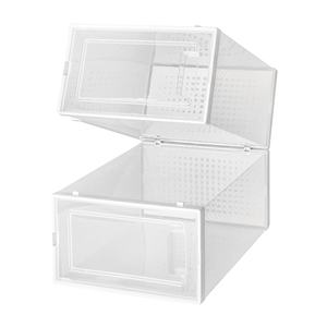 Factory Customized Transparent Acrylic Stacking Dustproof and Clean Anti-Oxidation Plastic Clear Shoe Box