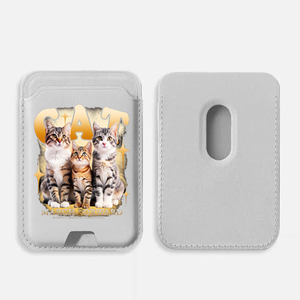 Custom Cartoon Magnetic PU Leather Phone <b>Wallet</b> Credit Card & Passport <b>Holder</b> with No Closure for iPhone - Product Image 1